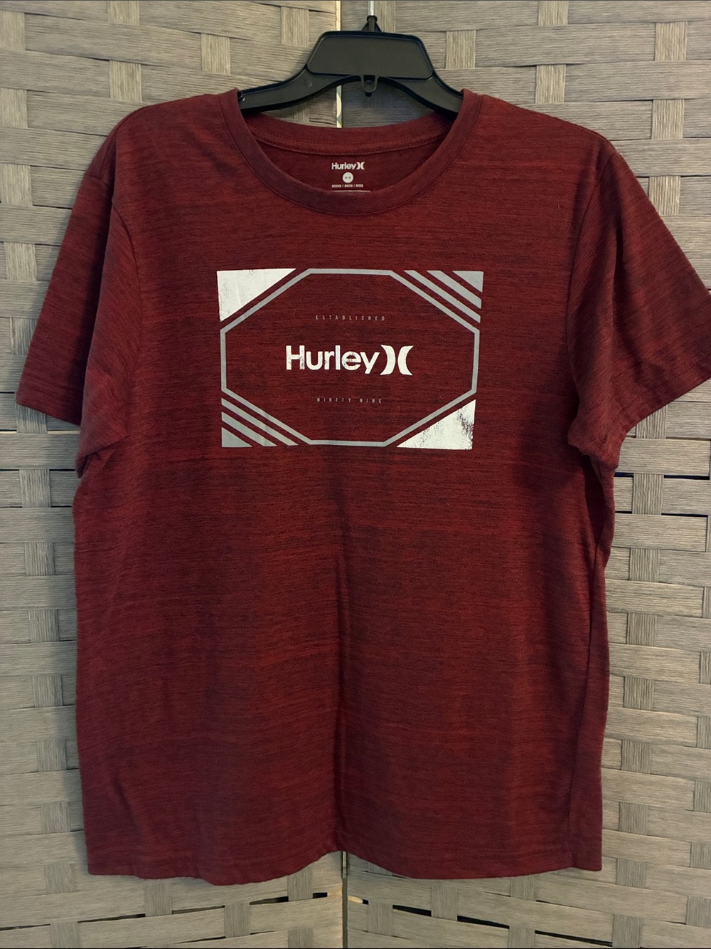 Hurley Men's Maroon Graphic Short Sleeve Tee (bundle for discount)